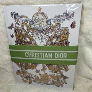 Dior Floral Notebook with Green Band